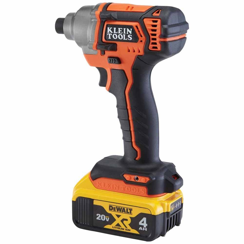 Klein BAT20CD Battery-Operated Compact Impact Driver, 1/4-Inch Hex Drive, Tool Only - 3