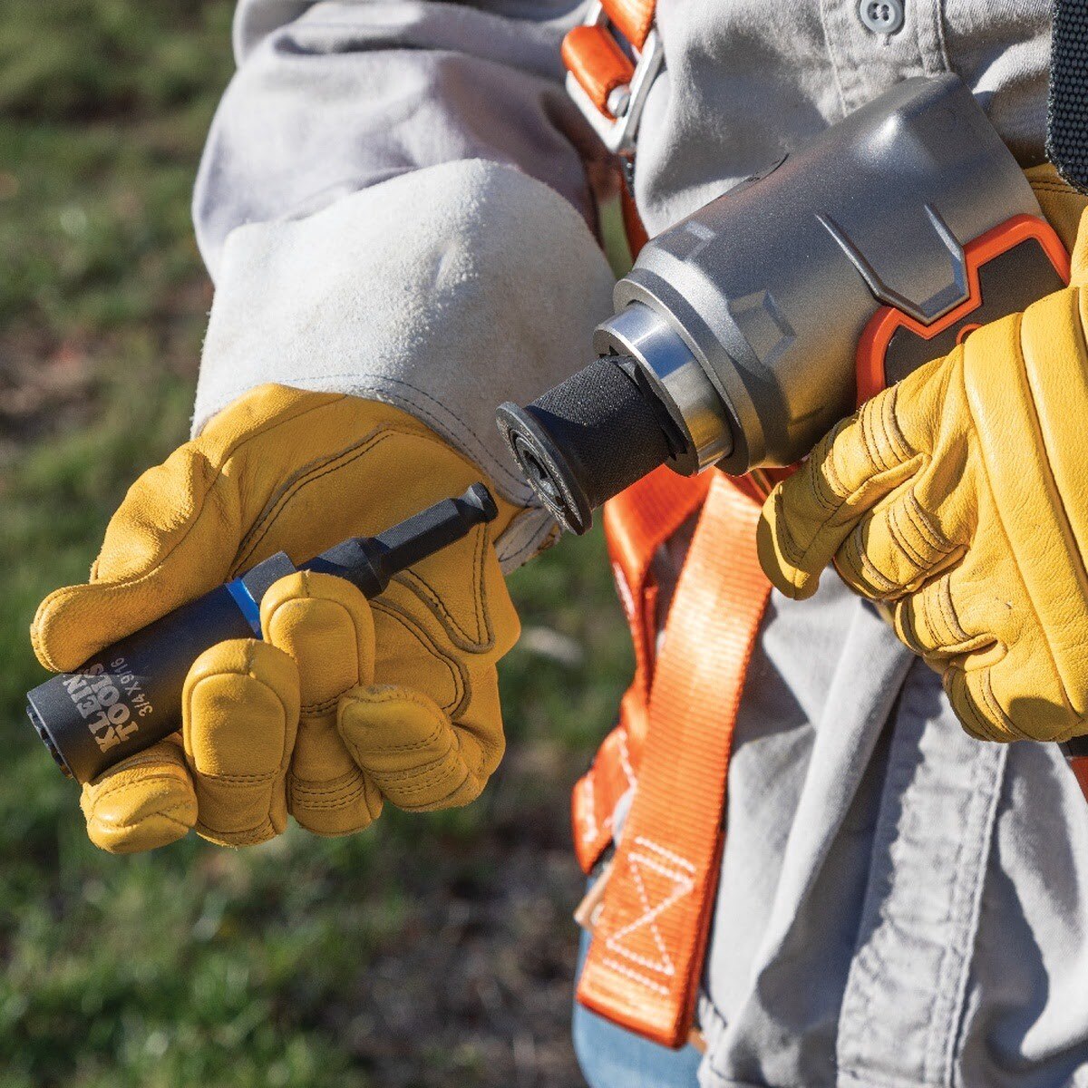 Klein BAT20LWA 7/16-Inch Adapter for 90-Degree Impact Wrench, Quick Connect Accessory - 10