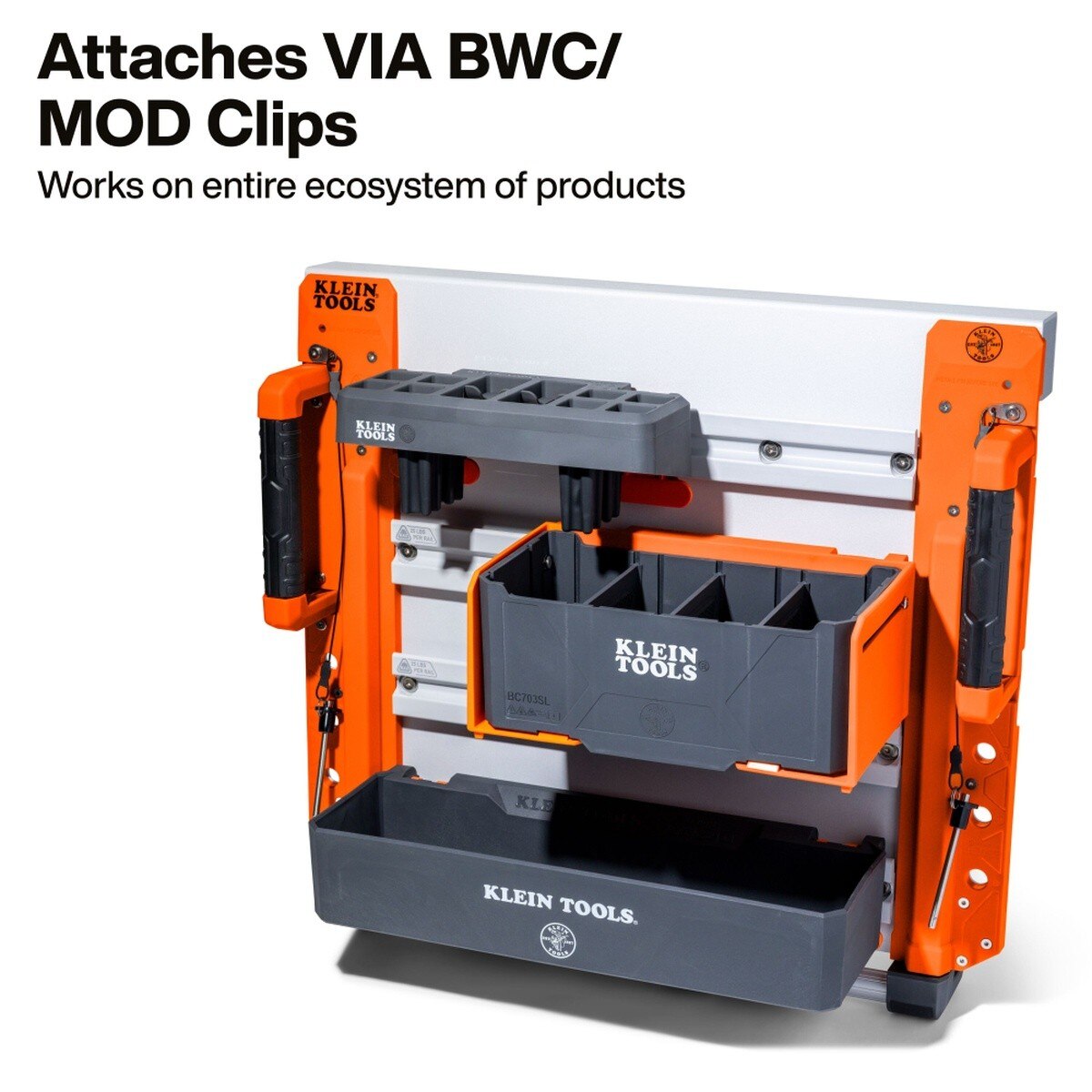 Klein BC701SL Rail System Catch-All Tray Module 14.98 in. x 5.5 in. x 2.88 in. (1 Pack) - 4