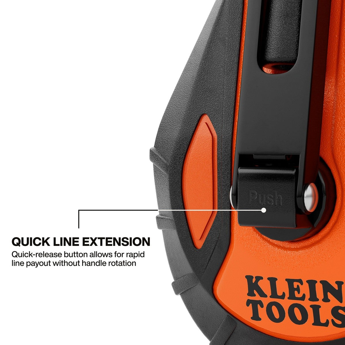Klein CHLK50S 50 ft Smooth Retractable Chalk Reel with 4:1 Gear Ratio and Twist-Lock Top (1 Pack) - 2