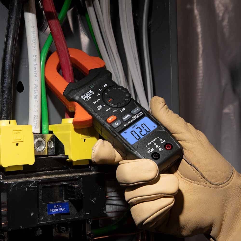 Klein CL120 Digital Clamp Meter, AC Auto-Ranging 400 Amp - 8