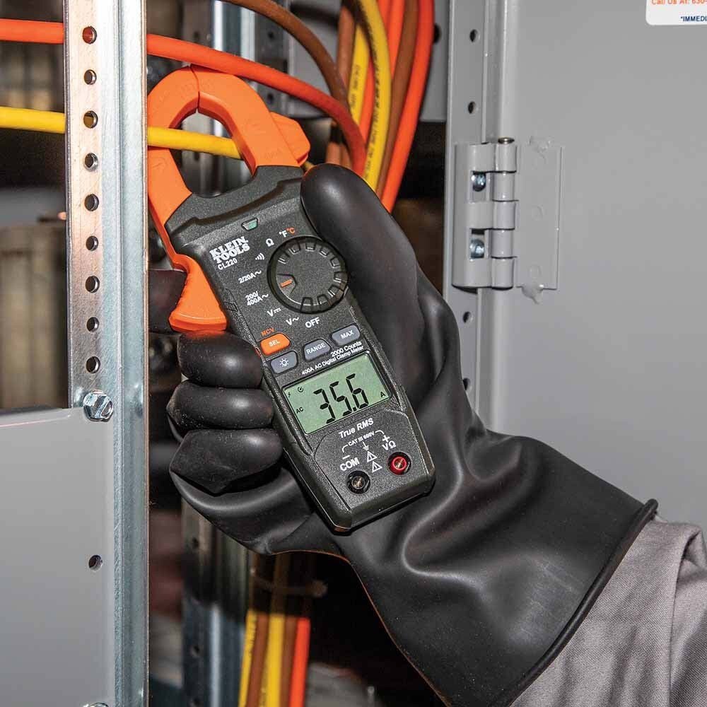 Klein CL220 Digital Clamp Meter, AC Auto-Ranging 400 Amp with Temp - 7