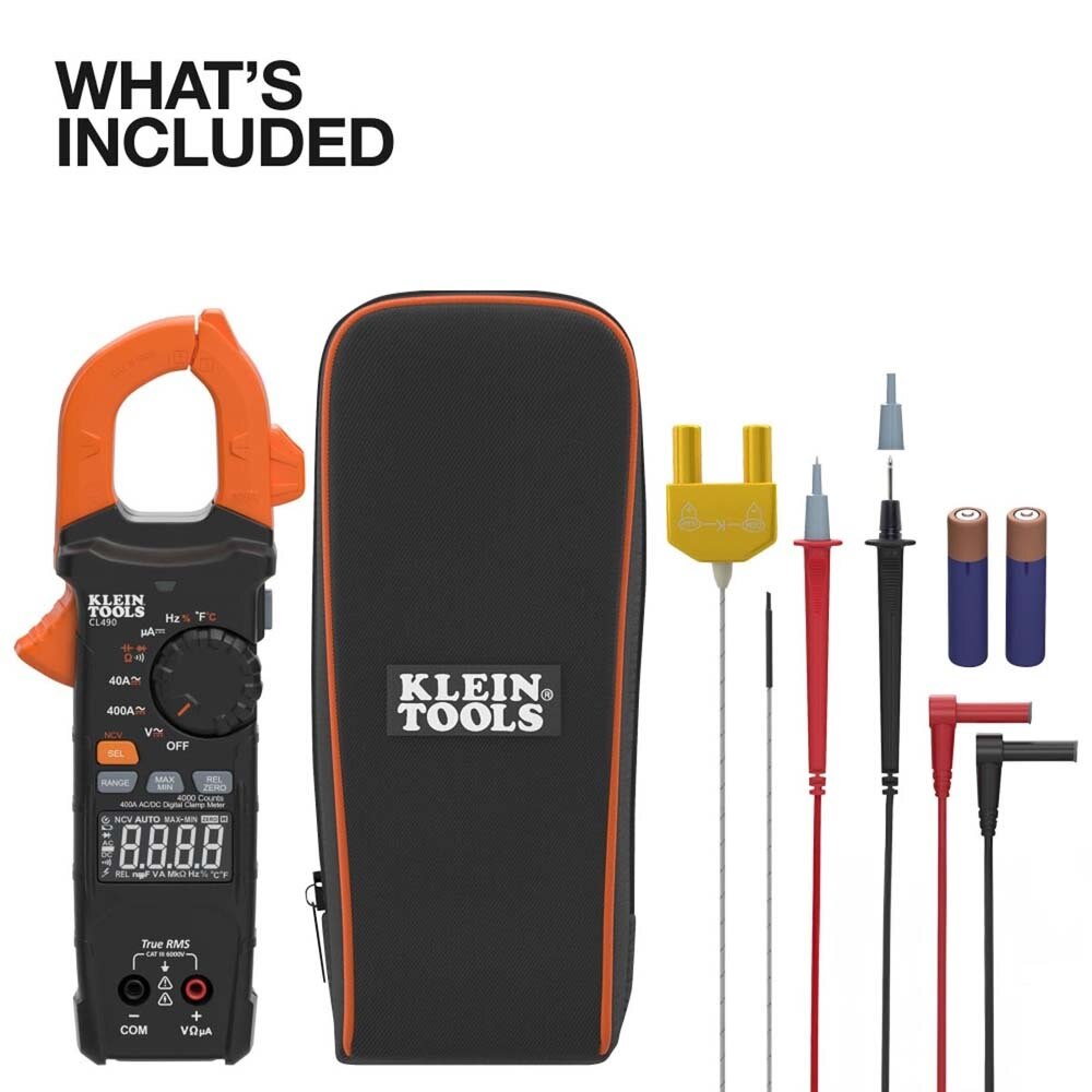 Klein CL490 400A AC/DC Dual-Display Auto-Ranging Digital Clamp Meter - 3