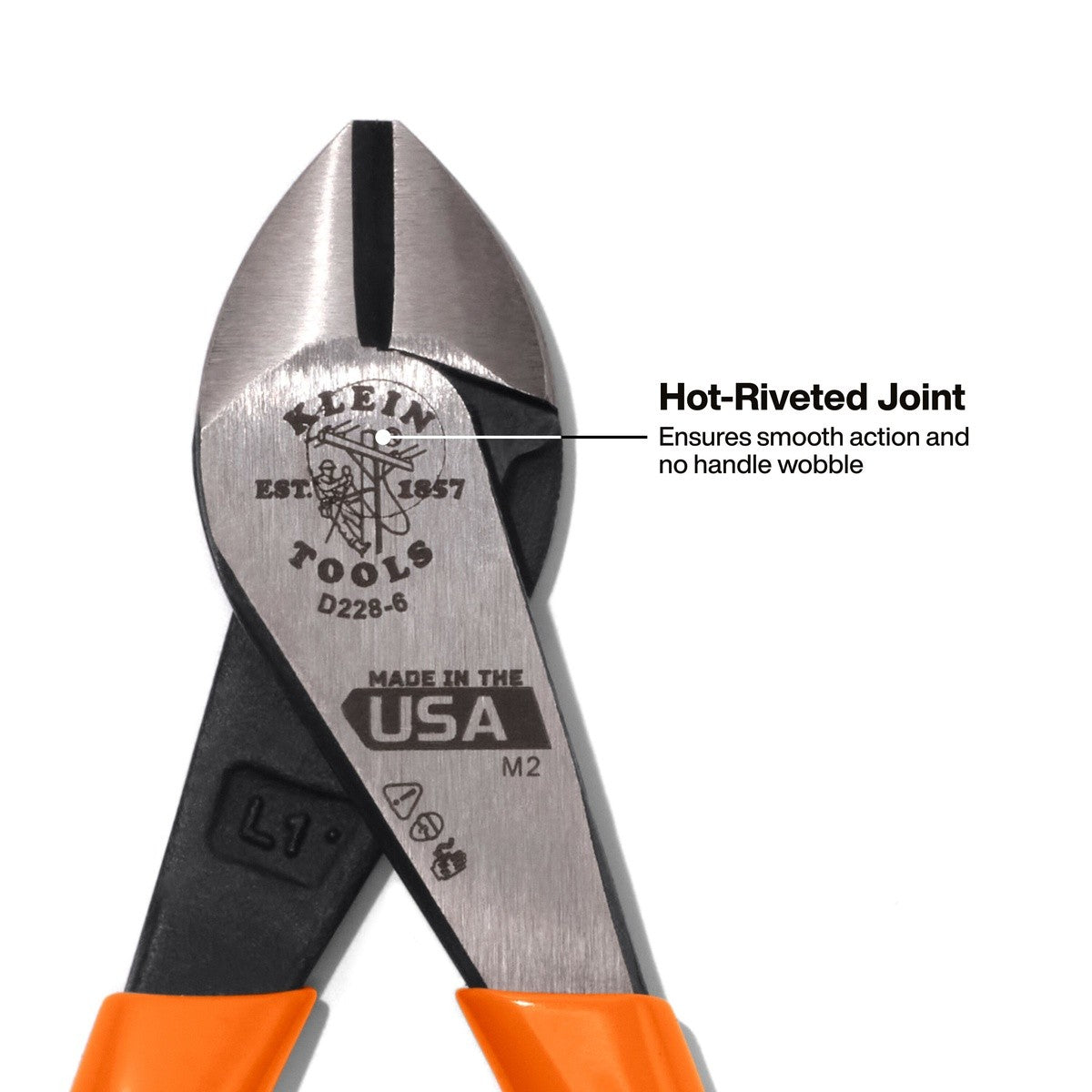Klein D2286 6" High Leverage Diagonal Cutting Pliers with Laser Hardened Blades - 4