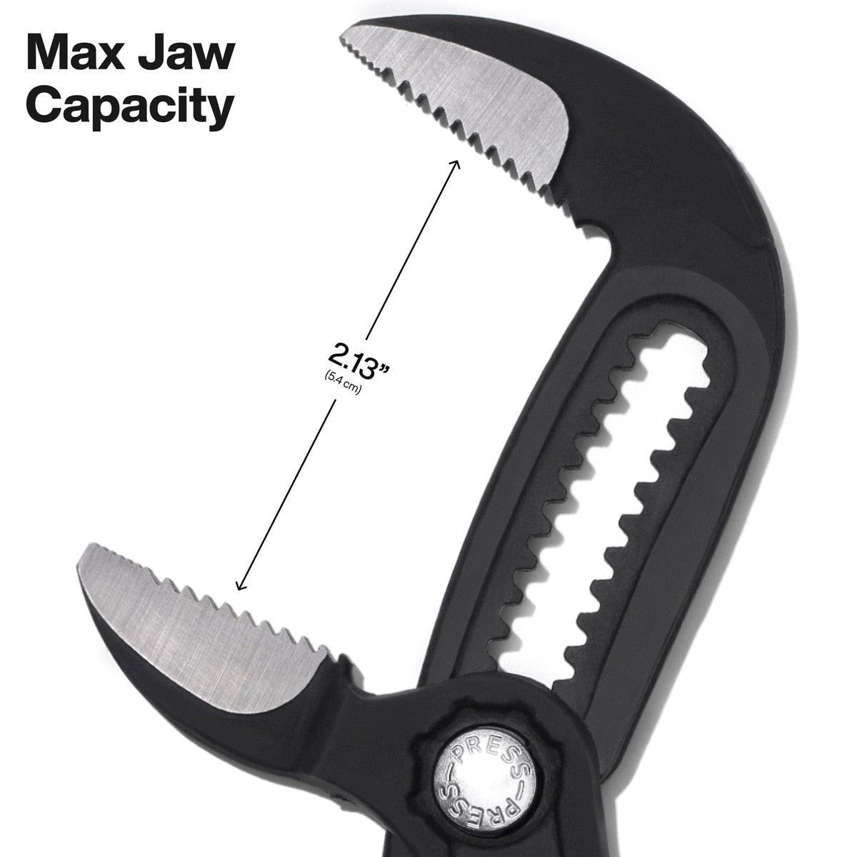 Klein D50510BS 10" Straight Jaw Quick-Adjust Pump Pliers with Directional Teeth - 3