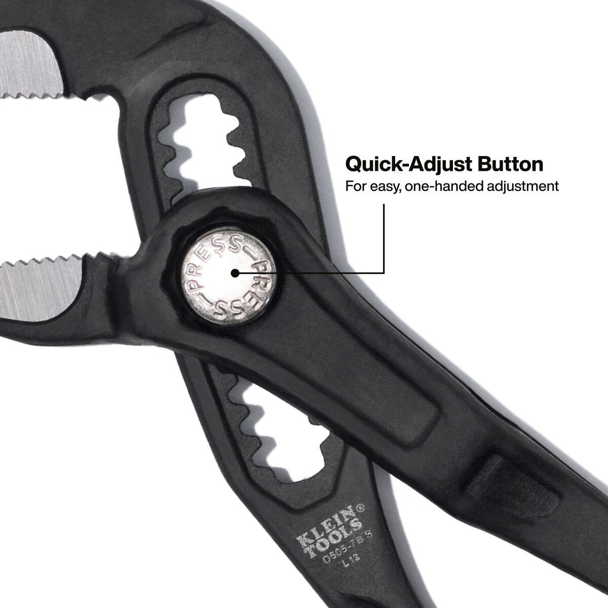 Klein D5052BSKIT Straight Jaw Quick-Adjust Pump Pliers Set 7" and 10" (2 Piece) - 5