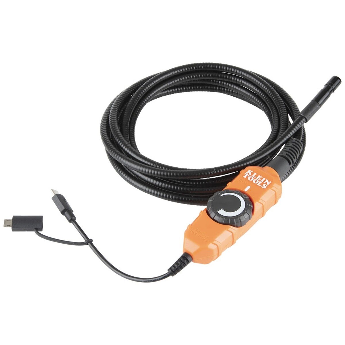 Klein ET16 Borescope for Android Devices with 10 ft Gooseneck and USB-C/Micro-USB Connection
