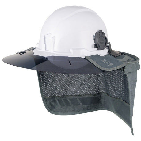 Klein FR03011 Flame-Resistant Sombrero Hybrid Brim for Full Brim Hard Hats with Removable Neck Shade