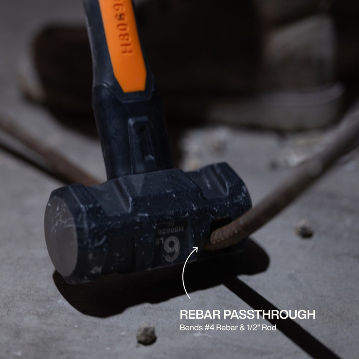 Klein H80626 Fiberglass Handle Sledge Hammer with Overstrike Protection and Rebar Passthrough (6 lb) - 5