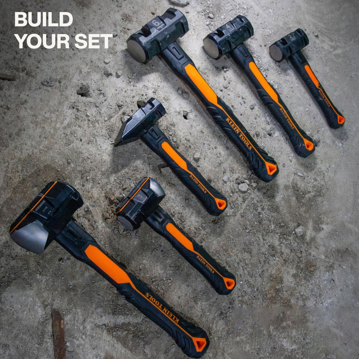 Klein H80626 Fiberglass Handle Sledge Hammer with Overstrike Protection and Rebar Passthrough (6 lb) - 6