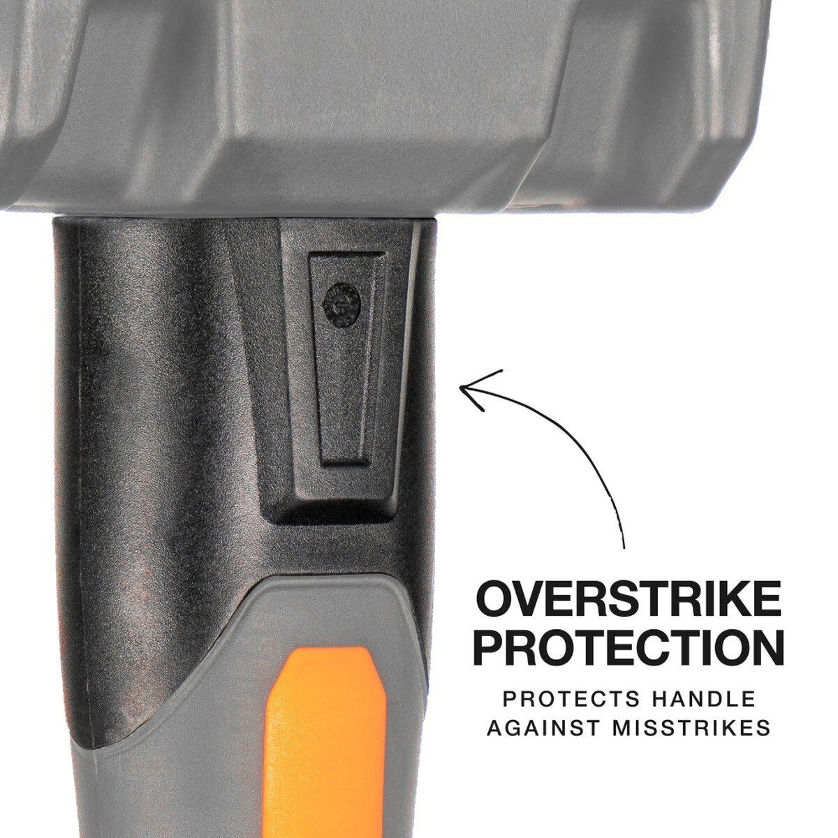 Klein H80692 Fiberglass Handle Drilling Hammer, Smooth Face, Overstrike Protection (2 lb) - 3