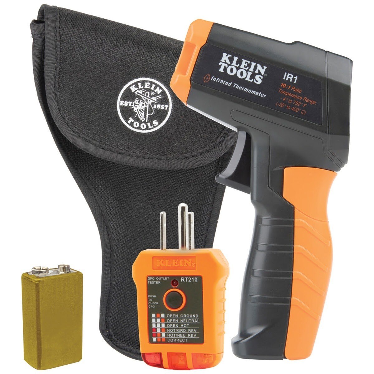 Klein IR1KIT Infrared Thermometer with GFCI Receptacle Tester Kit (1 Kit)