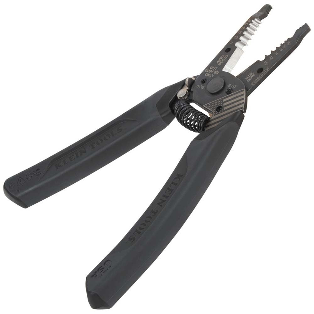 Klein K11095BLK Klein-Kurve Blackout Wire Stripper / Cutter, 8-20 AWG - 3