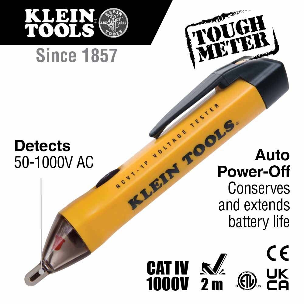Klein NCVT1P Non-Contact Voltage Tester Pen, 50 to 1000V AC - 3