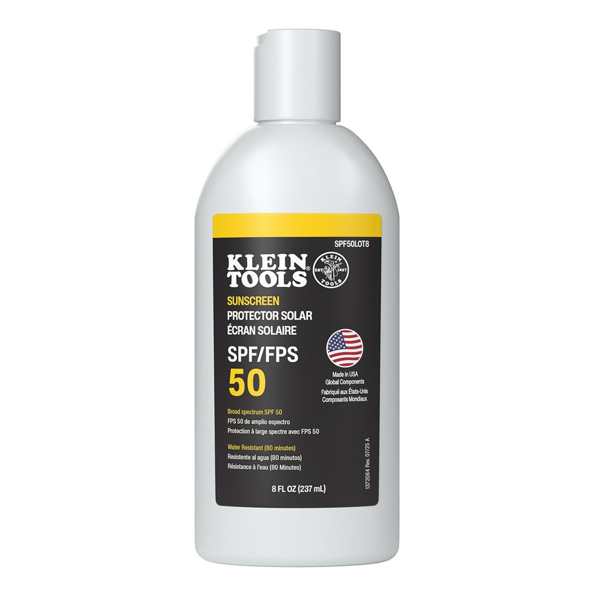 Klein SPF50LOT8 Broad Spectrum SPF 50 Sunscreen Lotion 8 fl oz Tube (12 Pack)