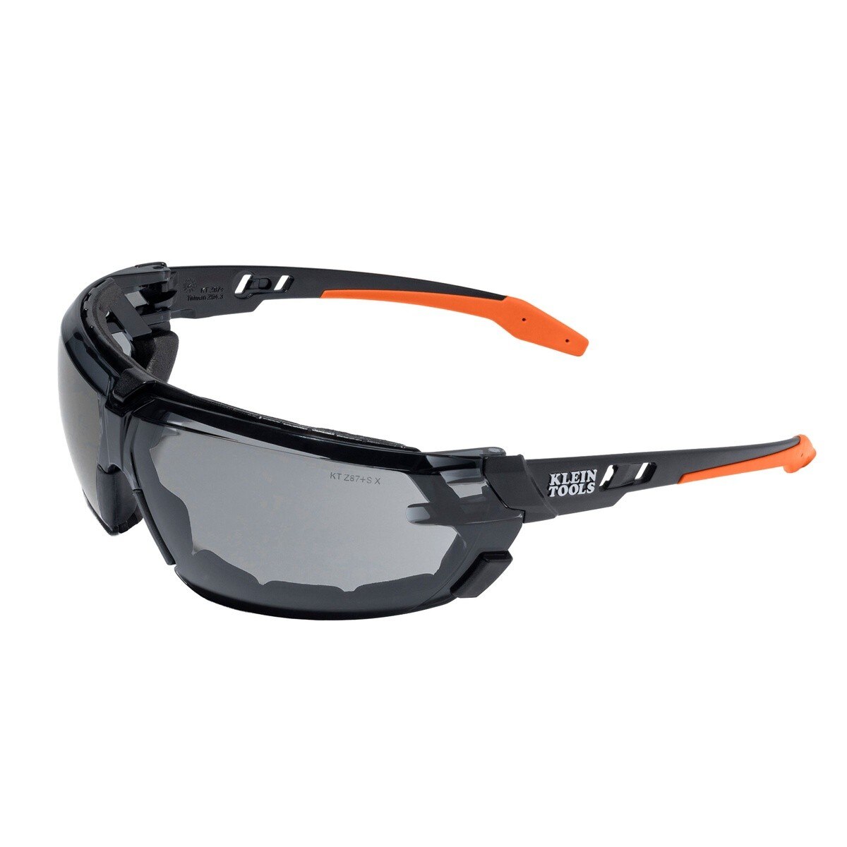Klein Tools 03609 Low Profile Gasket Safety Glasses with Gray Lens and Removable Strap