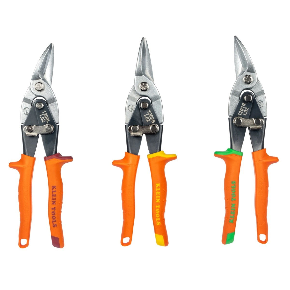 Klein Tools 120AVSKIT Aviation Snips Forged Steel Serrated Blades 10.06" (3 Pack)
