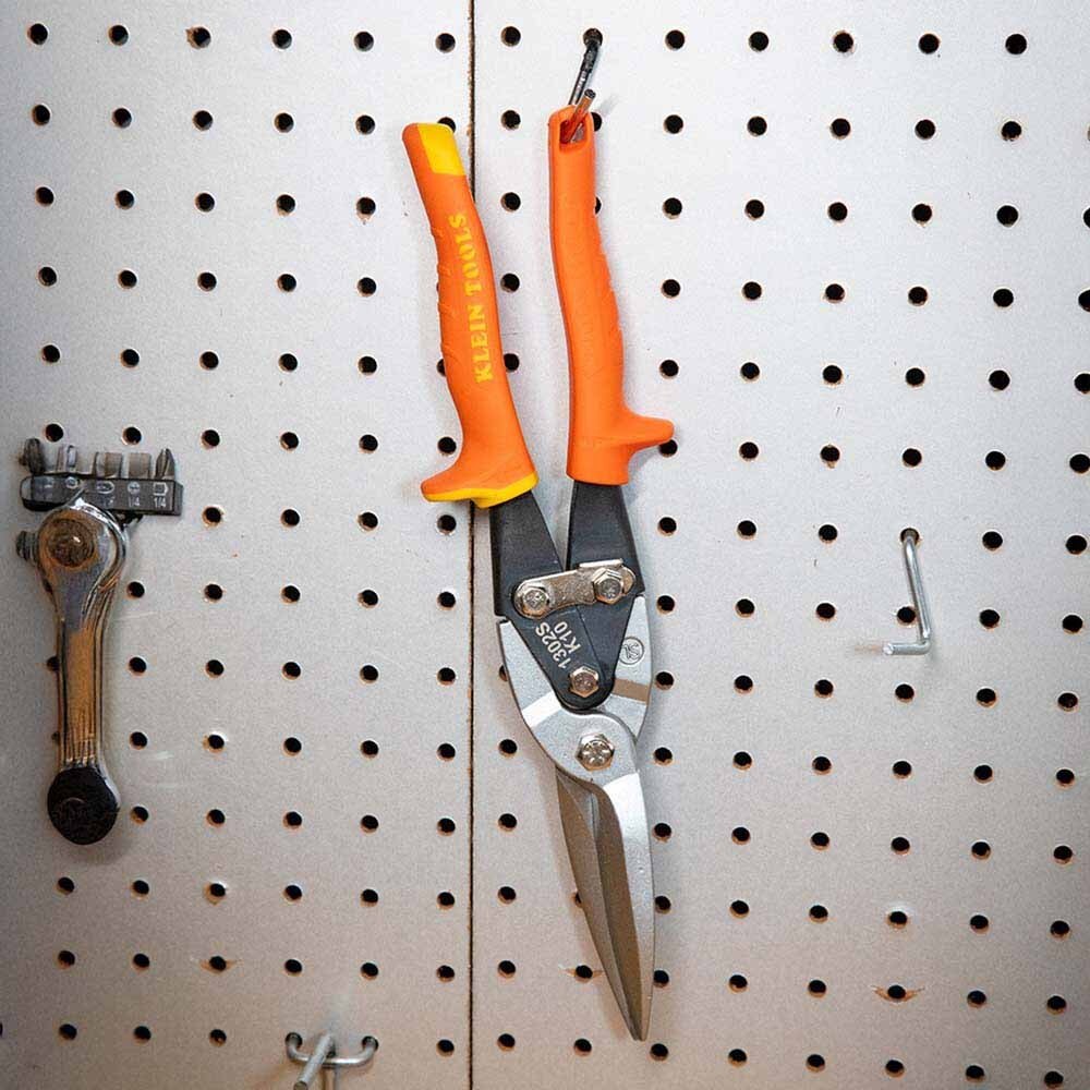 Klein 1302S Long Cut Aviation Snips, Straight - 6