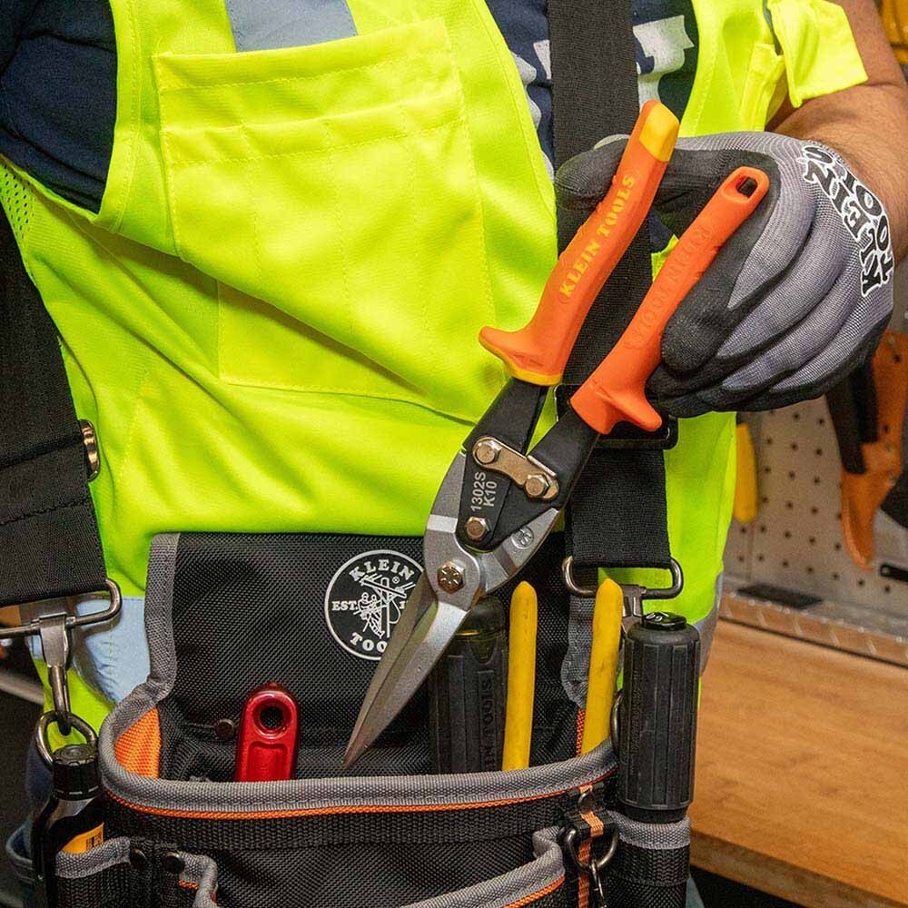 Klein 1302S Long Cut Aviation Snips, Straight - 8