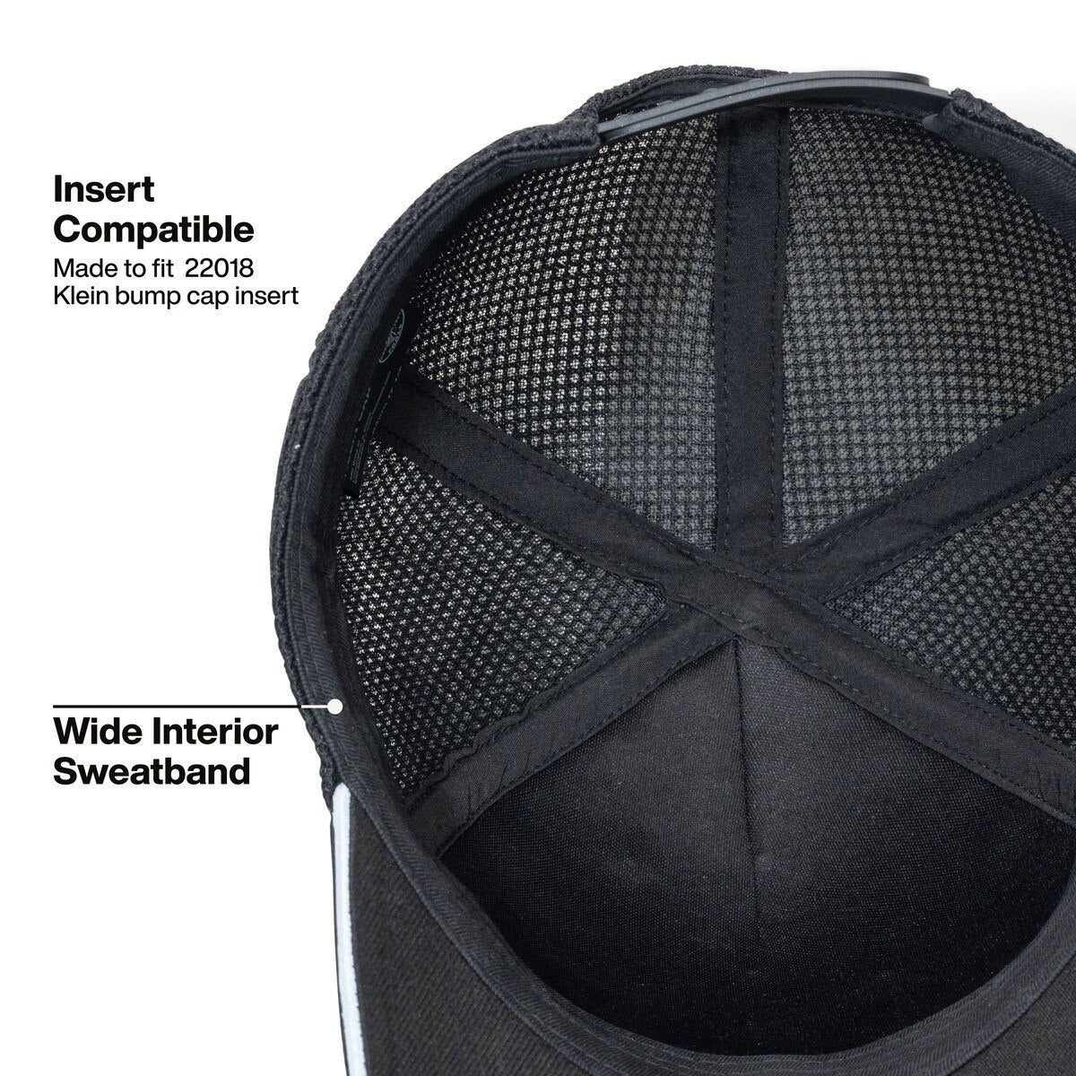 Klein Tools 22014 Adjustable Mesh Back Cap with Wide Sweatband 5" Overall Height Black - 4