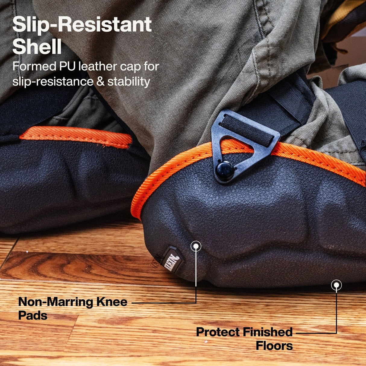 Klein 22082 Fabric Cap Knee Pads with Gel and PU Foam Padding - 5