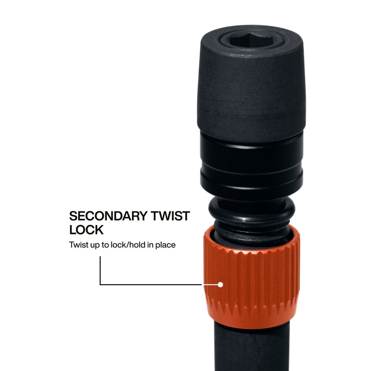 Klein Tools 31088 6-Inch Dual-Lock Impact Extension for Impact Drivers, 1/4 in. Hex - 3