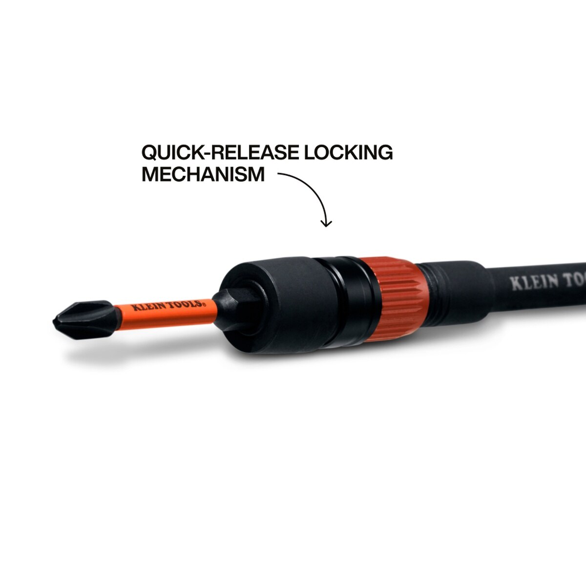 Klein Tools 31089 12-Inch Dual-Lock Impact Hex Bit Extension for Impact Drivers - 3