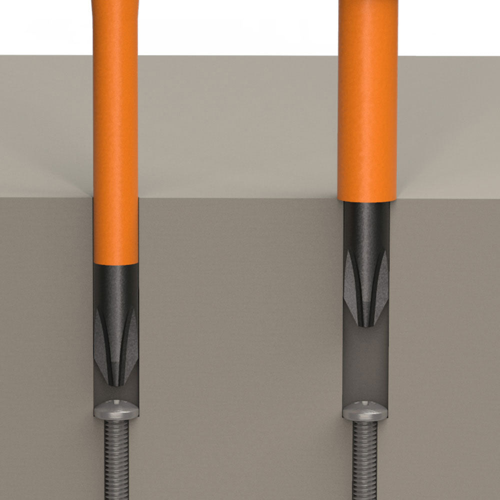 Klein 32287 2-in-1 Insulated Flip-Blade Screwdriver, #1/#2 Square - 6