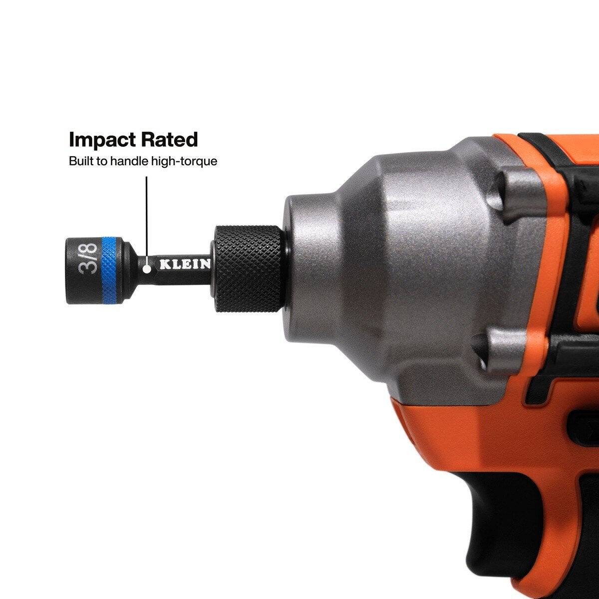 Klein Tools 32926S 2" Shaft Magnetic Power Nut Setter Set SAE Impact Rated (6 Piece) - 5