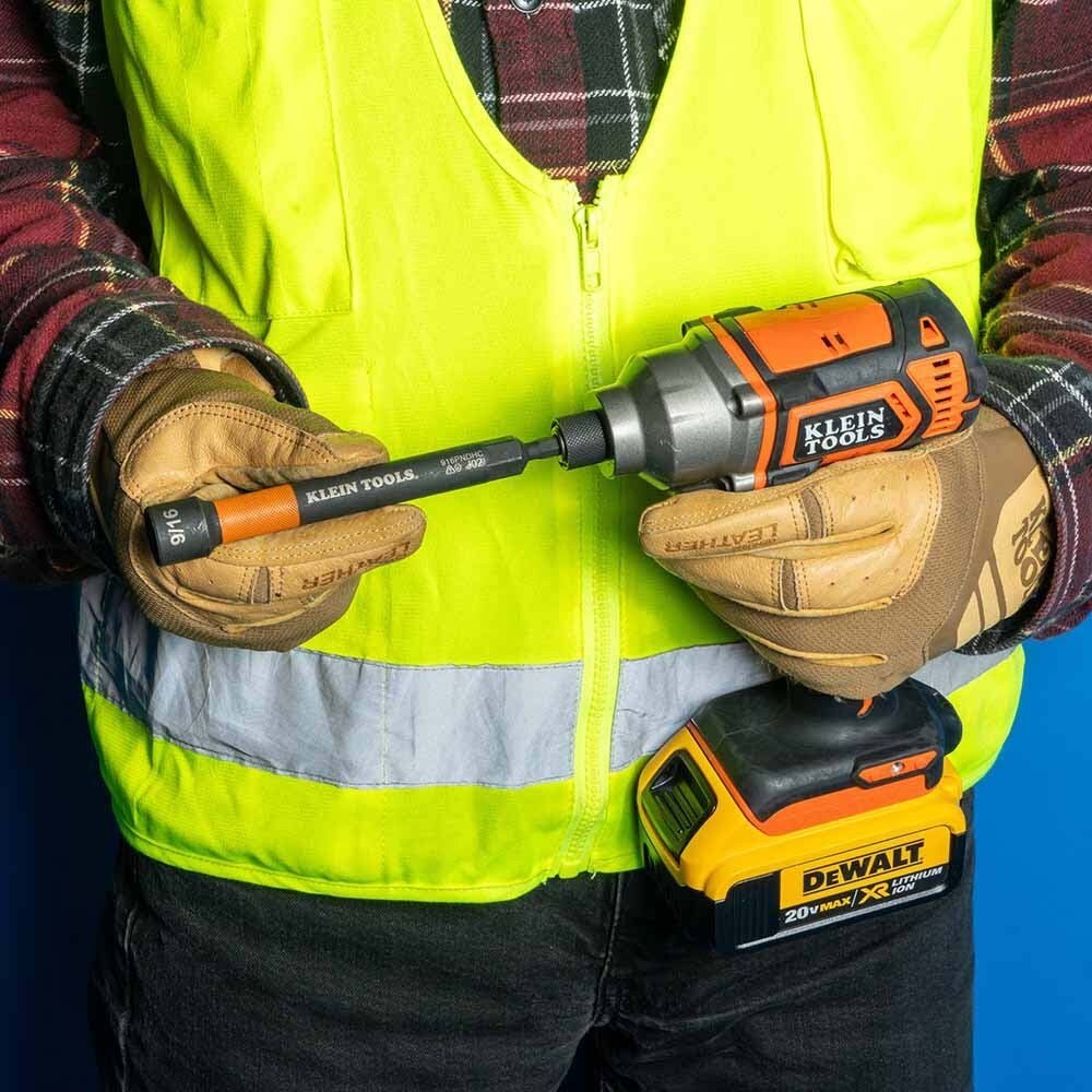 Klein 32930 Magnetic Color-Coded Power Nut Setters, 6-Piece Set - 7