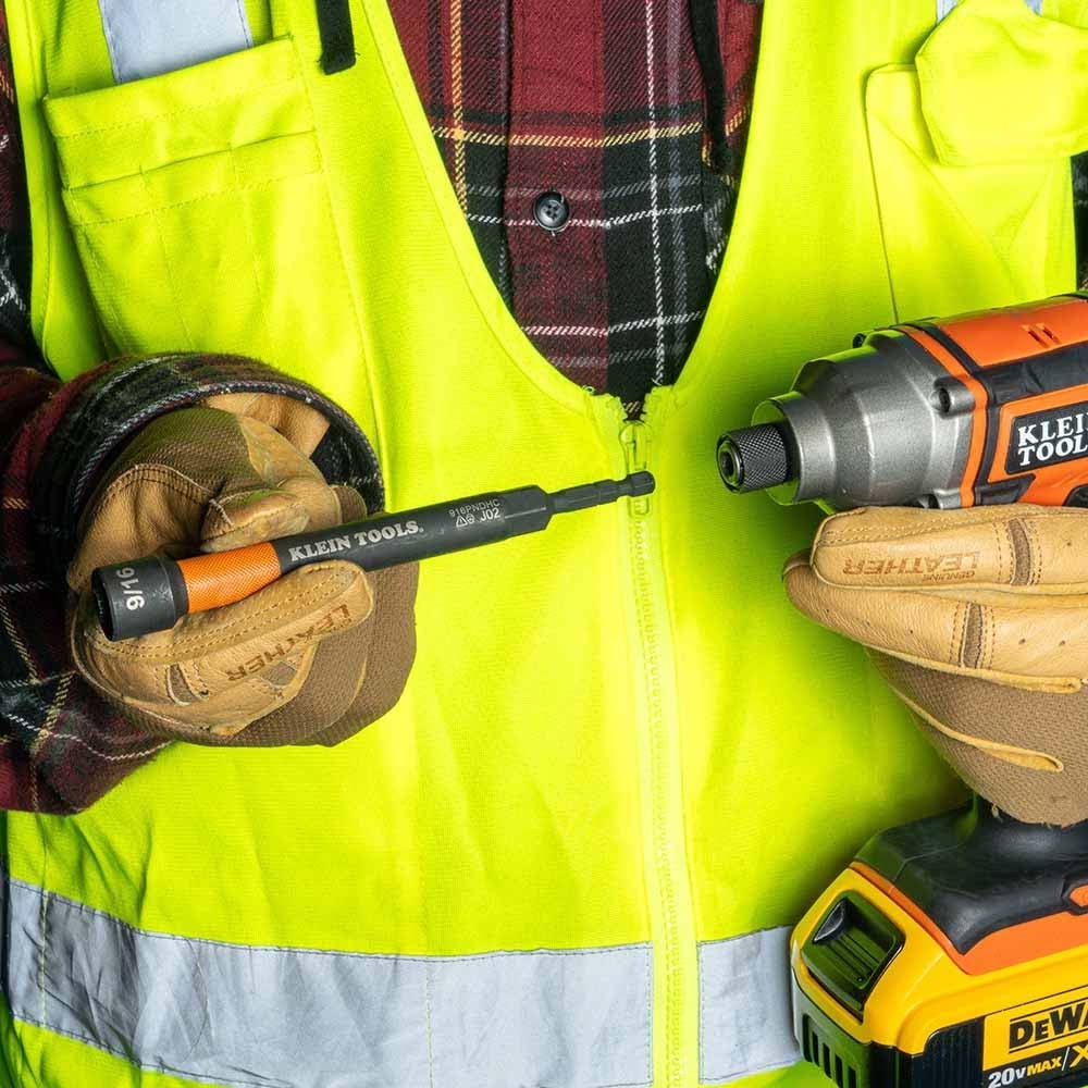 Klein 32930 Magnetic Color-Coded Power Nut Setters, 6-Piece Set - 8