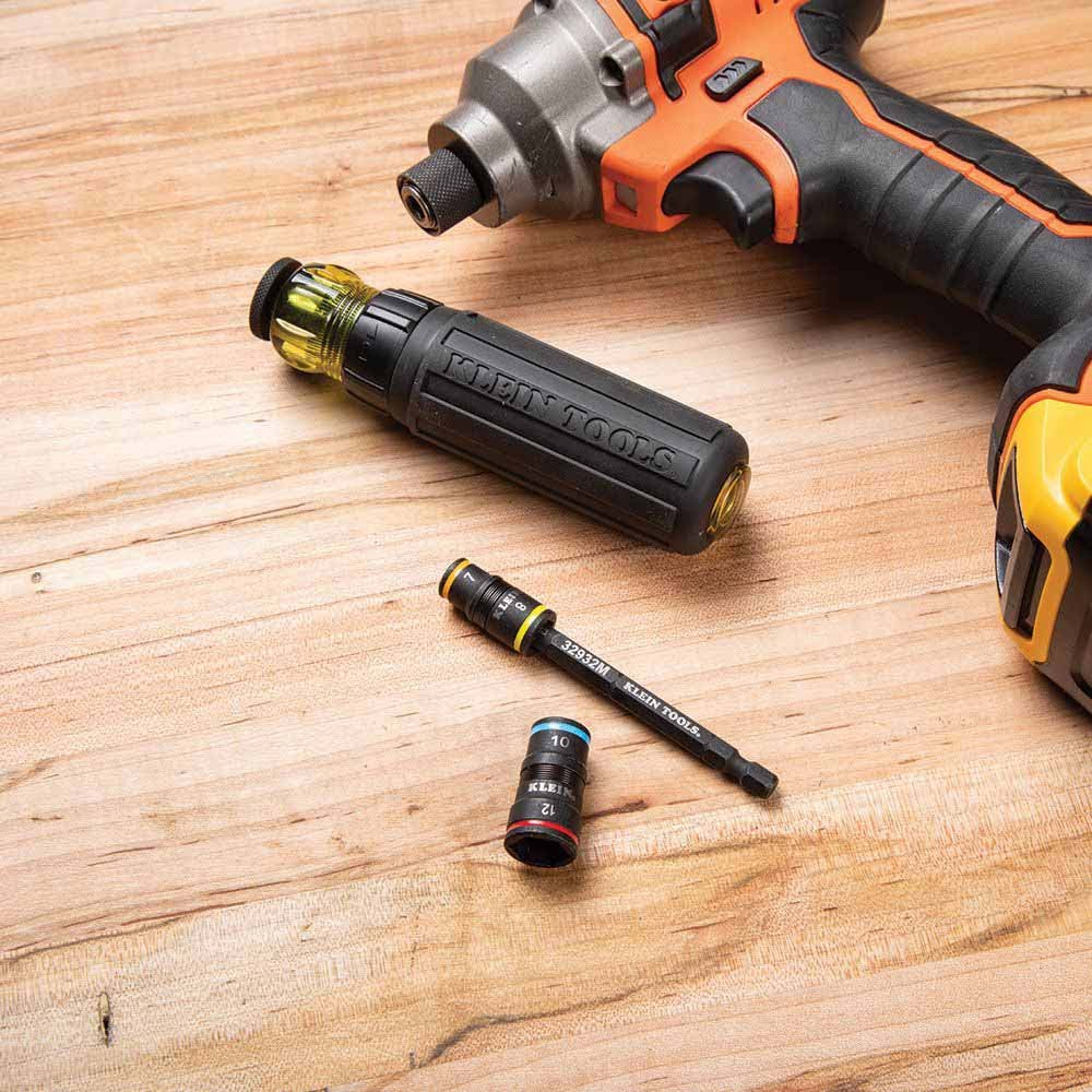 Klein Tools 32932M 4-in-1 Impact Rated Flip Socket Set, Metric - 11