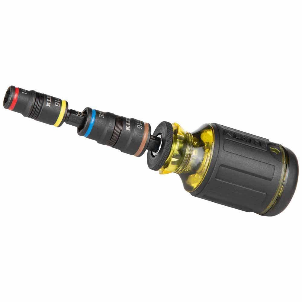 Klein Tools 32932 5-in-1 Impact Rated Flip Socket Set - 2
