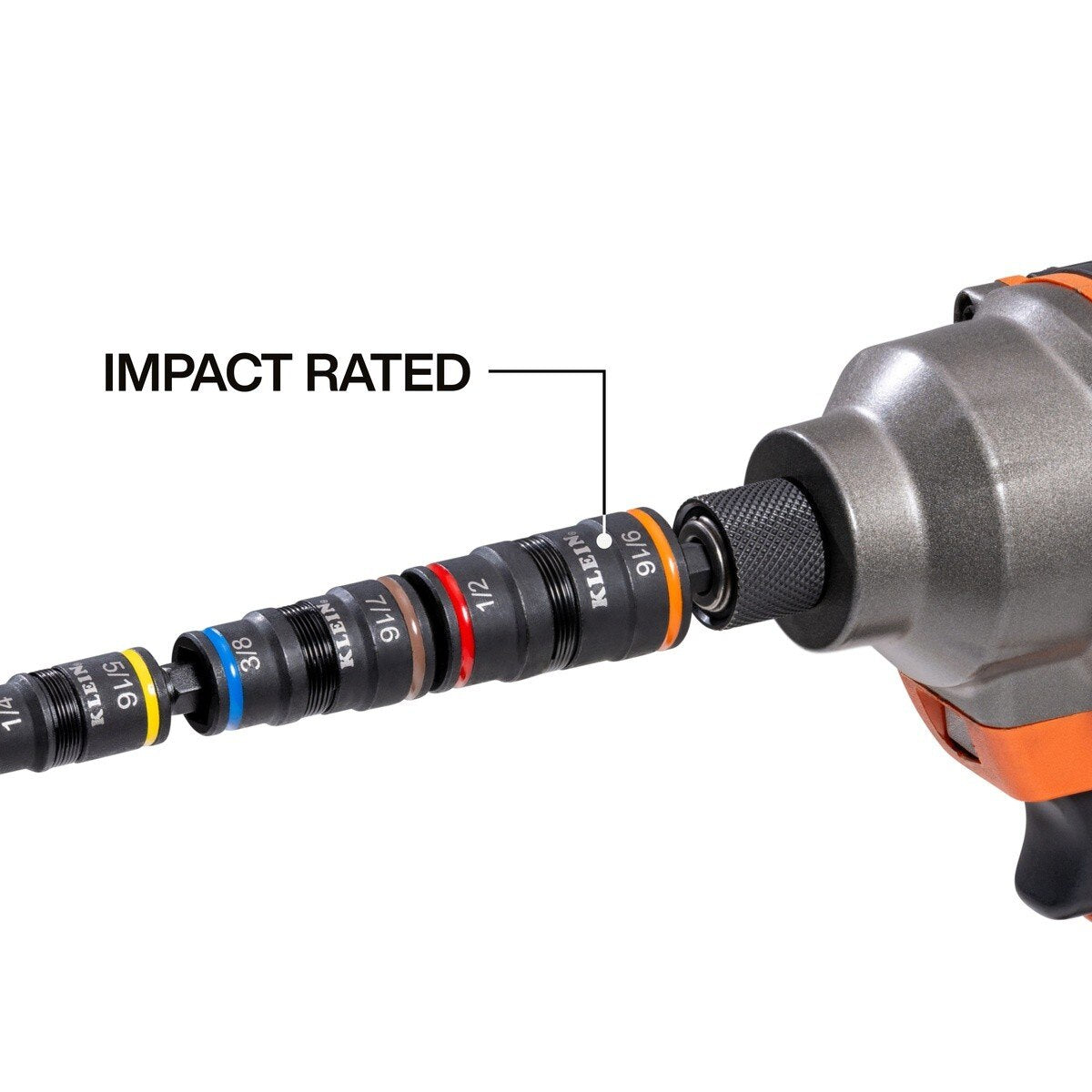 Klein Tools 32933KIT Impact Rated Flip Socket Set SAE and Metric 5" Standard Shaft (8 Piece) - 6
