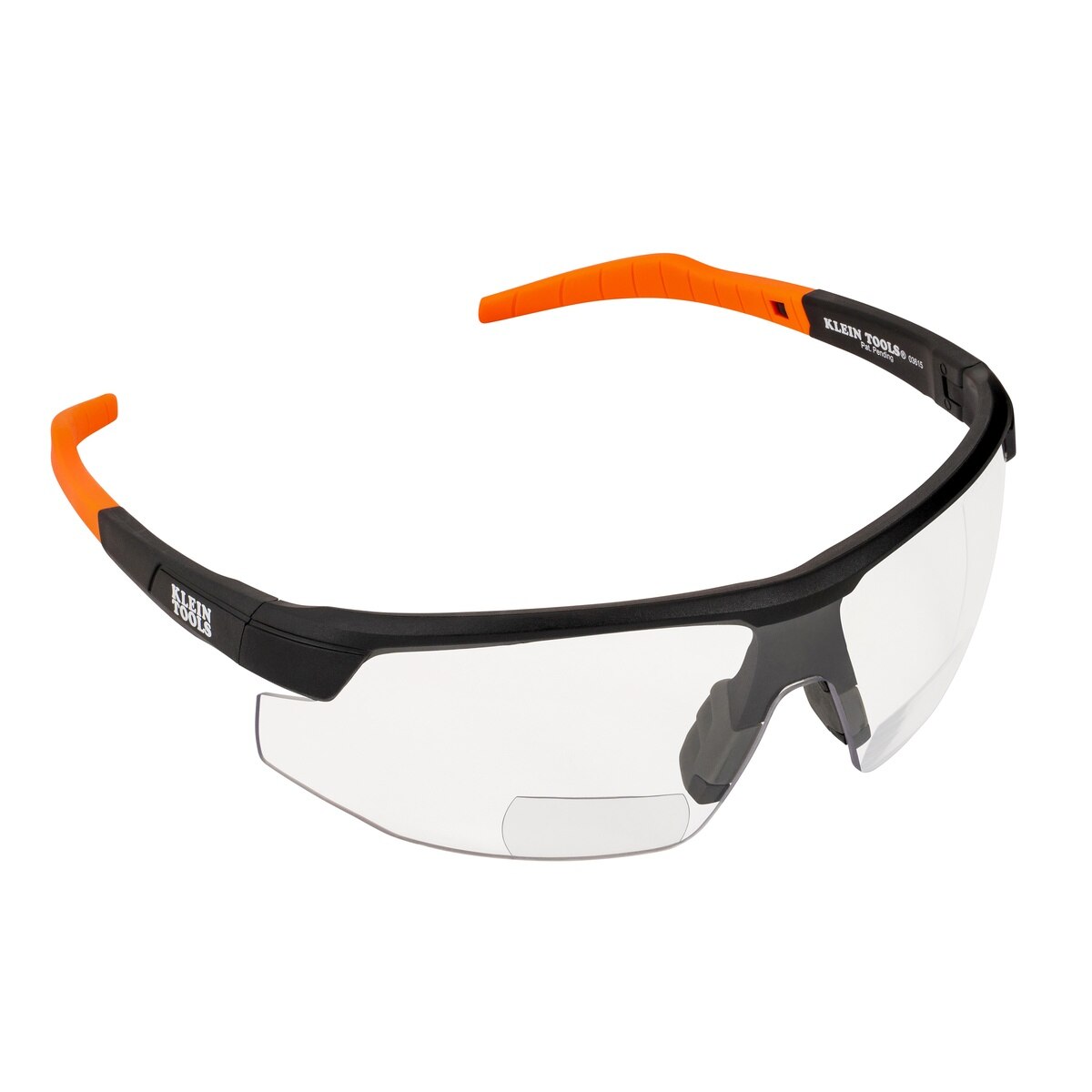Klein Tools 3615 Bifocal Safety Glasses +2.00 Diopters Anti-Fog Clear Lens Wraparound Design (1 Pack)