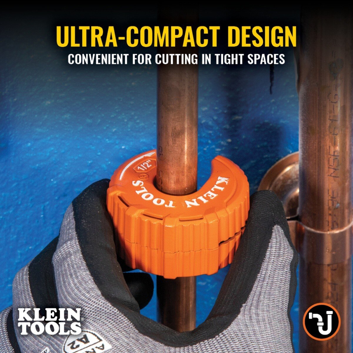 Klein Tools 50055 1/2-Inch C-Style Copper Tubing Cutter for Tight Spaces - 8