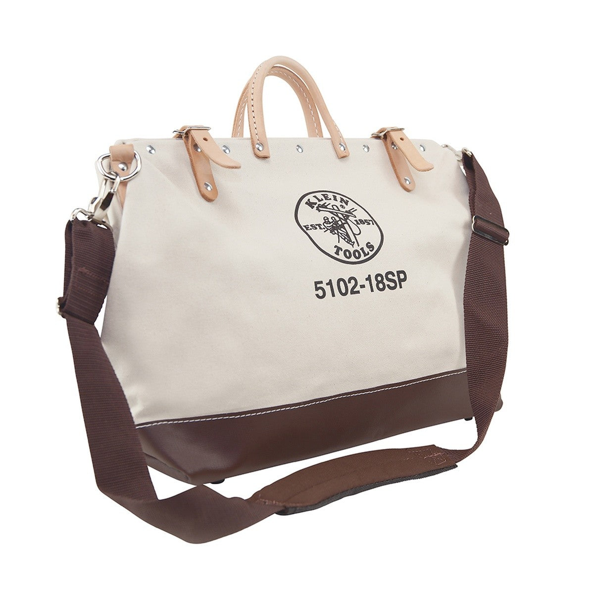 Klein 510218SP Deluxe Tool Bag, Canvas, 13 Pockets, 18"