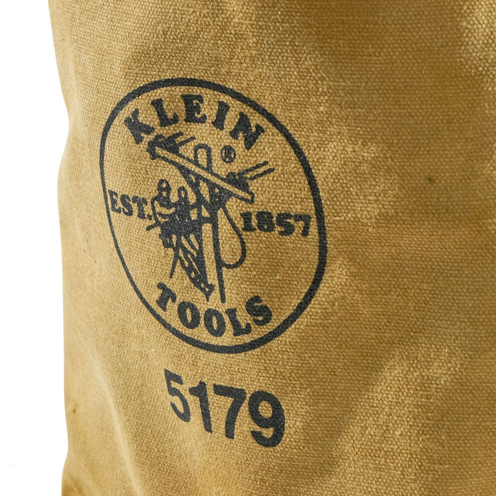 Klein Tools 5179 Water Repellent Canvas Tool Pouch with Belt Loops 7.5" x 7" x 3.5" - 2