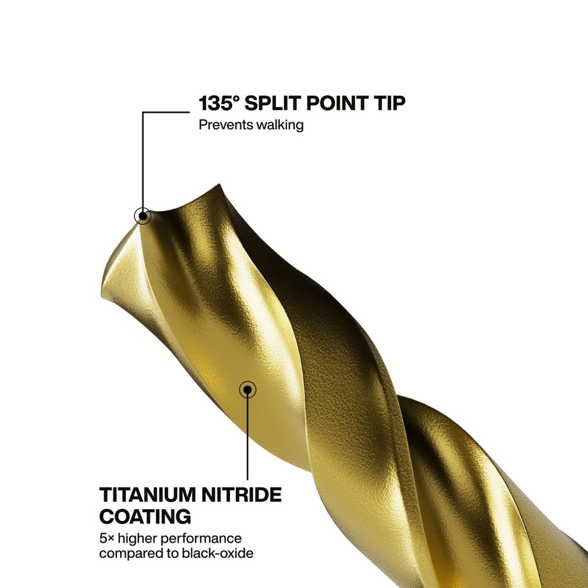 Klein Tools 53614 Titanium Drill Bit Set with 1/4 in. Hex Shank and MODbox Compatible Case (14 Piece) - 3