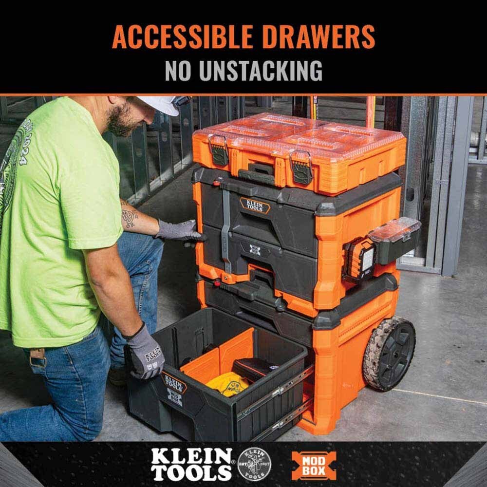 Klein 54801MB MODbox Two Drawer Rolling Tool Box - 5
