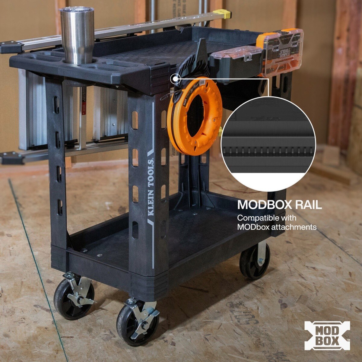 Klein Tools 54834MB MODbox Service Utility Cart 36 in Height 500 lb Capacity 6 in Wheels - 5