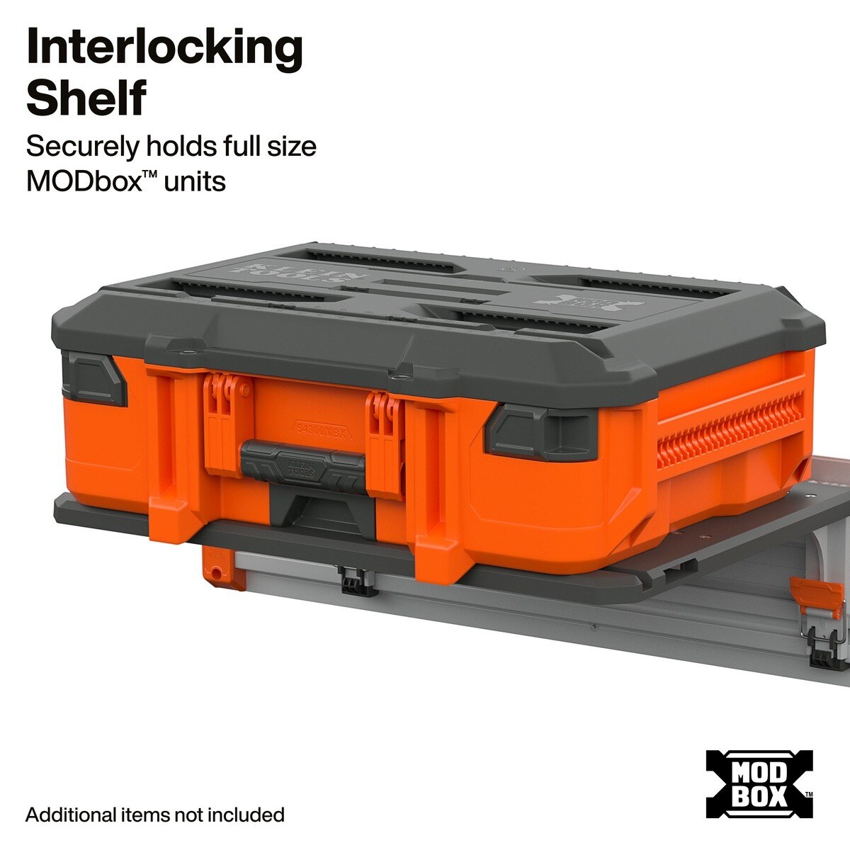 Klein Tools 54856MB MODboxInterlocking Wall Shelf for Vertical Storage 22.29" x 16.85" x 6.5" - 3