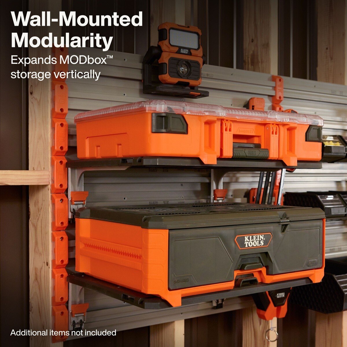 Klein Tools 54856MB MODboxInterlocking Wall Shelf for Vertical Storage 22.29" x 16.85" x 6.5" - 5