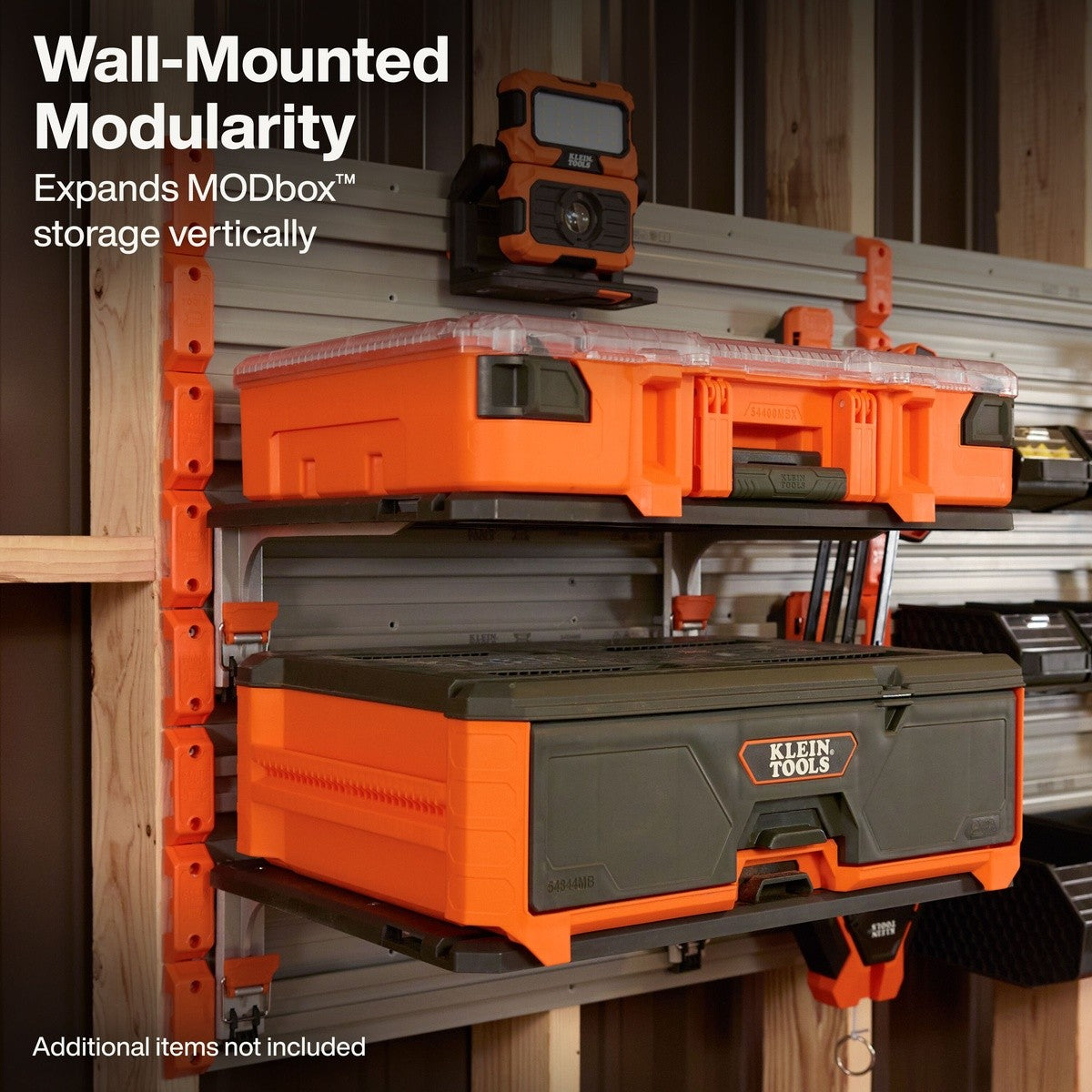 Klein Tools 54856MB MODboxInterlocking Wall Shelf for Vertical Storage 22.29" x 16.85" x 6.5" - 5