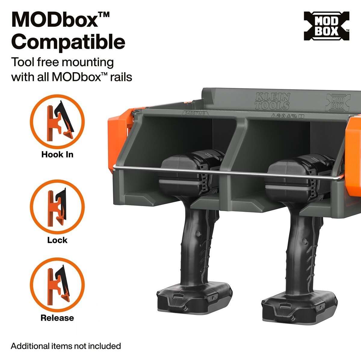 Klein Tools 54867MB MODbox Wall System Power Tool Dock for Wall Storage 11.66" x 10.33" x 5.44" - 3