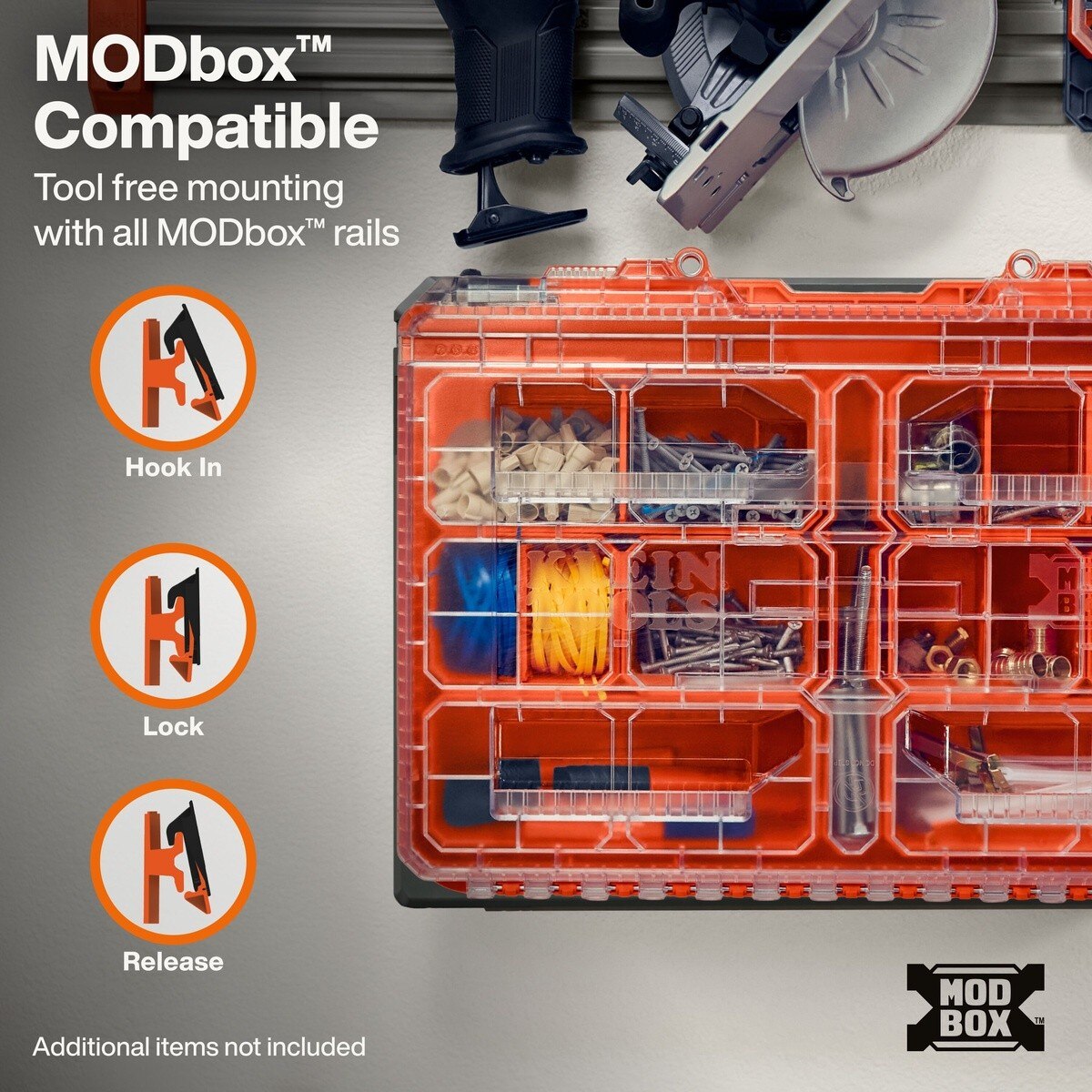 Klein Tools 54879MB MODbox Wall and Floor Mounting Plate 22.29" x 15.75" x 0.75" - 3