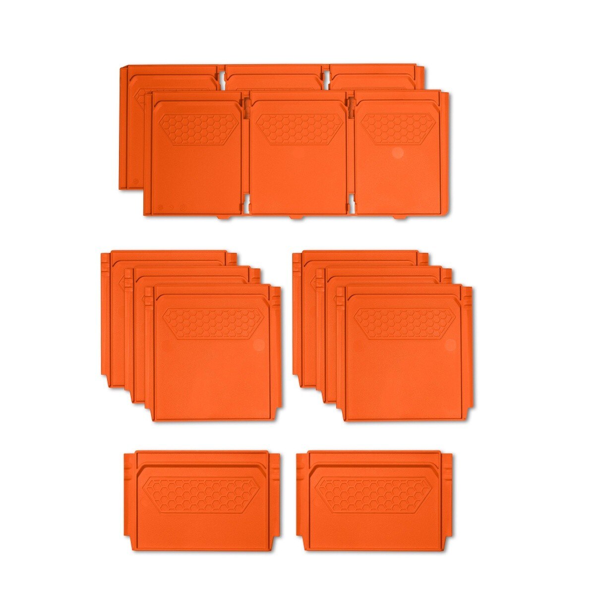 Klein Tools 54922MBR MODbox Replacement Divider Set for 54822MB Two Drawer Toolbox, Plastic, Orange (10 Pack) - 2