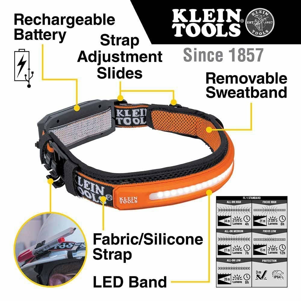 Klein Tools 56308 Widebeam Headlamp with Strap - 2