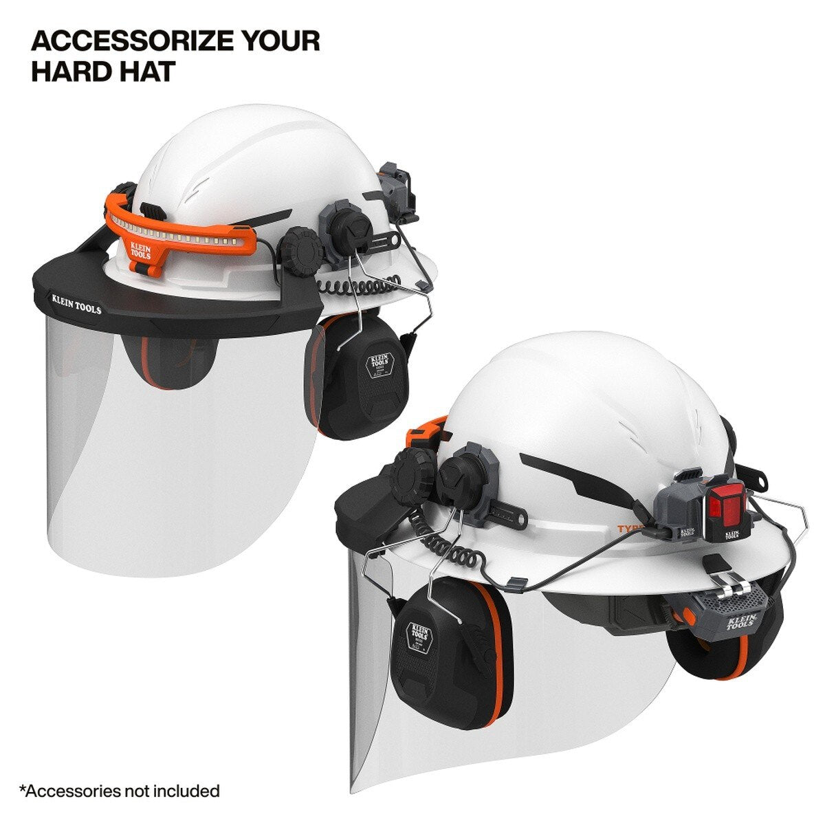 Klein Tools 60400T2 Type 2 Non-Vented Full Brim Hard Hat, Class E, White - 6