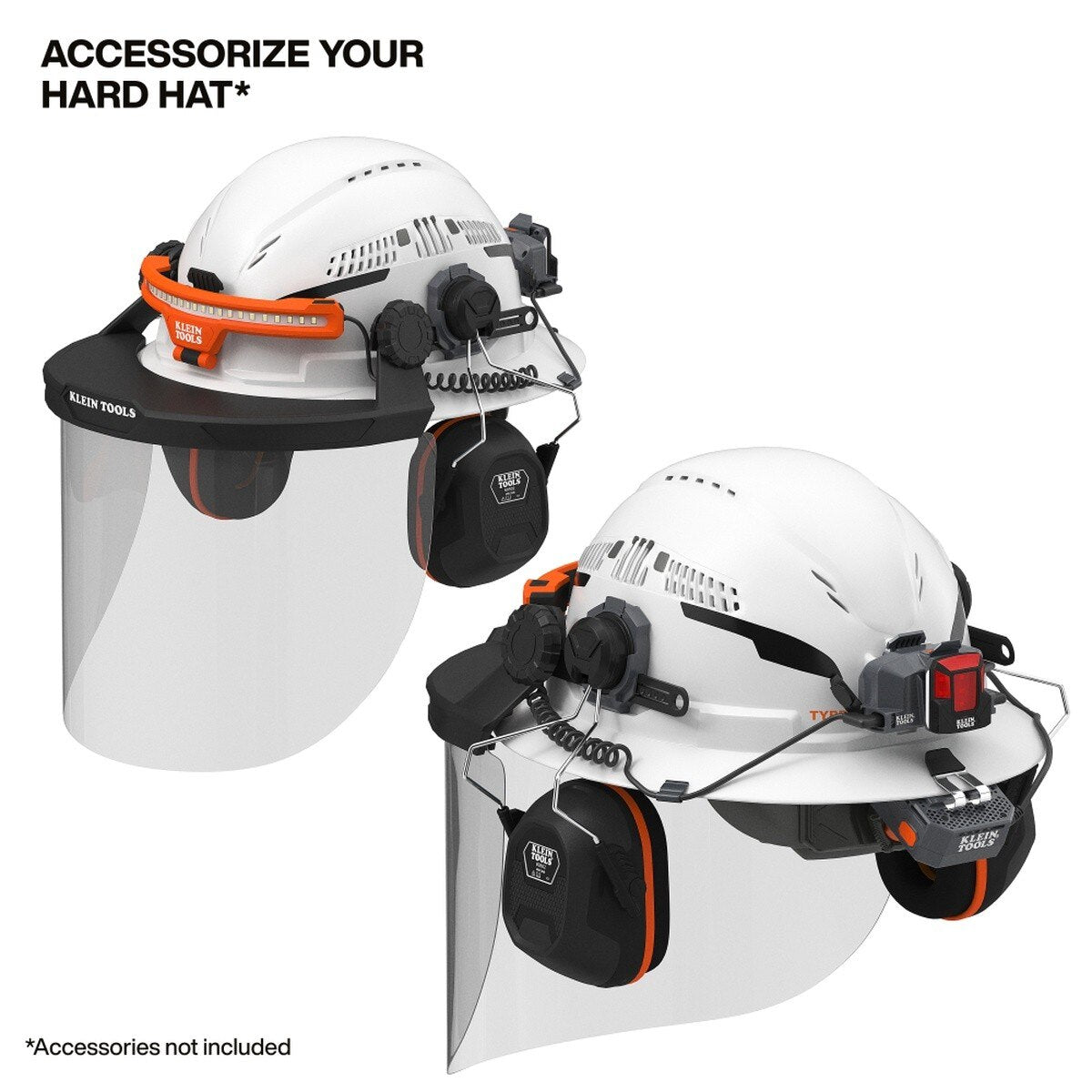 Klein Tools 60401T2 Type 2 Vented Full Brim Hard Hat Class C with Adjustable Vents, White - 8